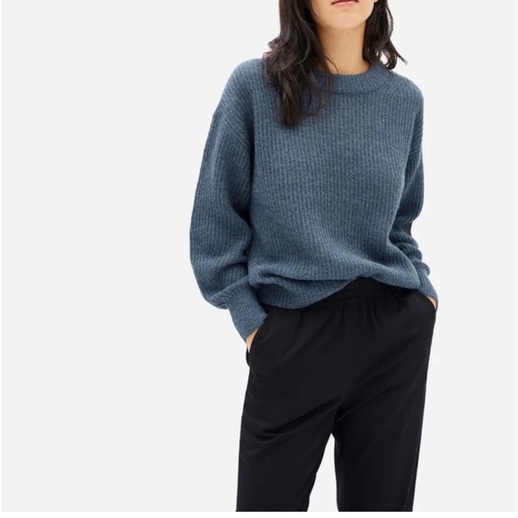 Everlane black pull on elastic waist wool pants size 2 - Picture 2 of 13